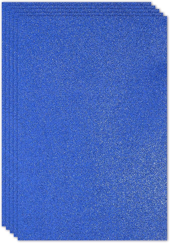 PATIKIL Dark Blue Shiny EVA Glitter Foam Sheet 11.8 x 7.9 Inch 2mm Thick by PATIKIL