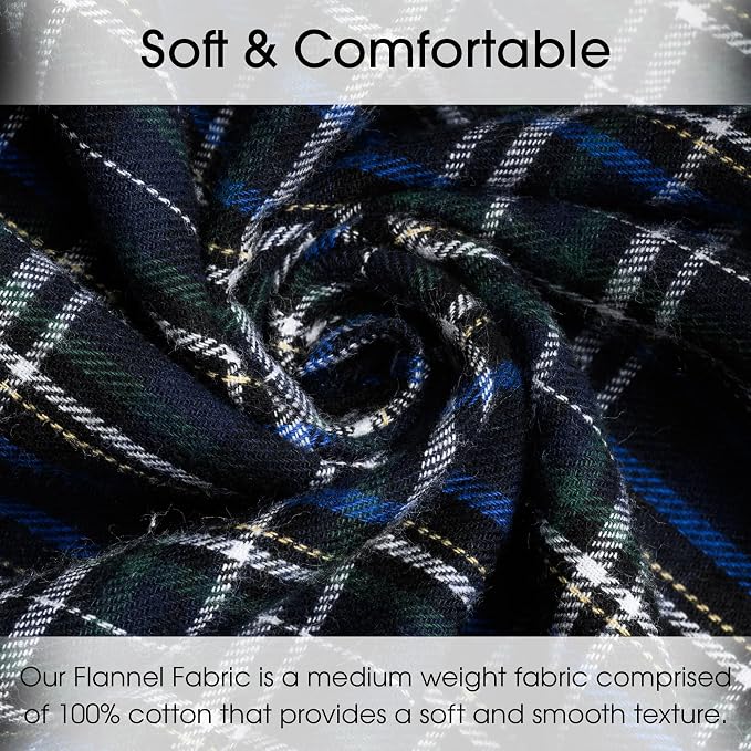 Pico Textiles 6 Yards Bolt Blue and Green Tartan Plaid Flannel Fabric - Image 2