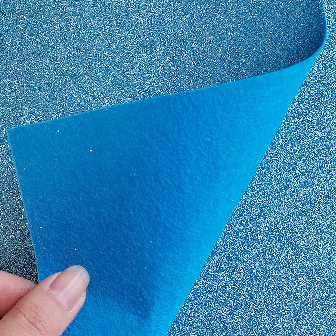 Jtnohx Glitter Felt Fabric, 8 x12 inches Felt Square Glitter - Image 3