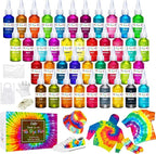 Tie Dye Kit - 40 Colors Permanent Fabric Dye by Limino