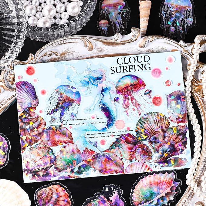 120Pcs Holographic Sea Animal Stickers - Image 6