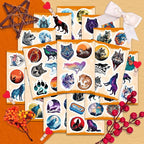 100Pcs Wolf Stickers for Water Bottle, Laptop - Image 8