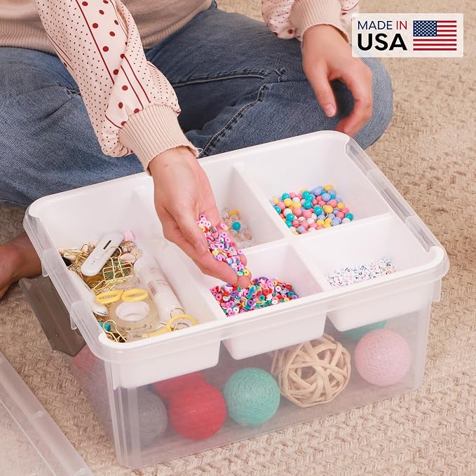 Citylife 17QT Clear Craft Organizers and Storage Box - Image 10