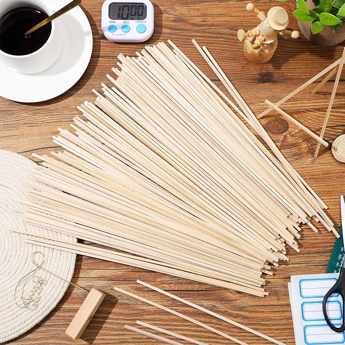 Menkxi 480 Pcs Balsa Wood Sticks 1/8 x 1/8 x 12 Inch Wood Strips Hardwood - Image 4