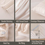 Bella Coterie | Luxury Bamboo Viscose Queen Size Pillowcase Set | 100% - Image 3