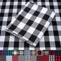 Pico Textiles 10 Yards Bolt Black and White Buffalo Plaid Checkered Flannel by PicoTextiles