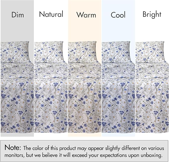 RUVANTI 100% Cotton Sheets – Twin Size Percale Bedding, Cooling & Breathable - Image 7