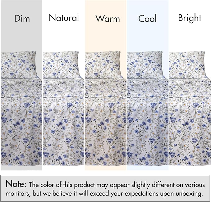 RUVANTI 100% Cotton Sheets – Full Size Percale Bedding, Cooling & Breathable - Image 7