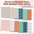 Tintnut Floral Permanent Vinyl 12 Sheets 12x10in Self Adhesive Vinyl | Boho - Image 2