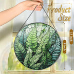 8'' Fern Plant Sun Catcher Ornament, Stained Glass Window Hanging, Sun Catchers - Image 4