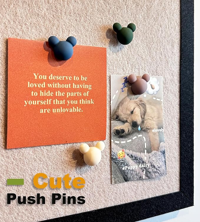 24 Pcs Cute Push pins, Colorful Decorative thumbtacks, Mouse Push pins - Image 4