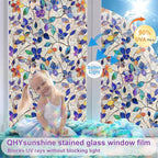 Stained Glass Window Privacy FilmDecorative Rainbow Static Clings -ldeal - Image 3