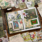 Scrapbooking Supplies Kit, Vintage Botanical Aesthetic Scrapbook Kit - Image 7