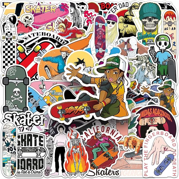 Cool Skateboard Stickers, Vinyl Waterproof Sticker Packs Bulk - Image 7