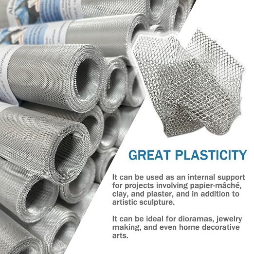 Sculpting Wire Mesh 15.7 Inch by 16.4 Foot Roll，Aluminum Wire Mesh - Image 5