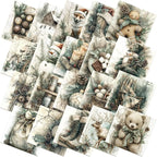 HunnmingRe 20 Pcs 10''x10'' Vintage Green Christmas Quilting Fabric Square by HunnmingRe