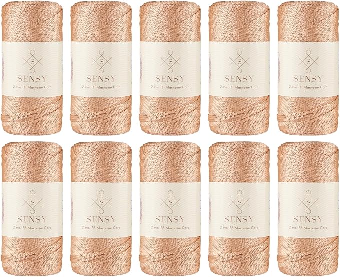 10 Skeins of Sensy Premium 2mm 251 Yards Polyester Rope 100% Polypropylene Cord by SSENSY