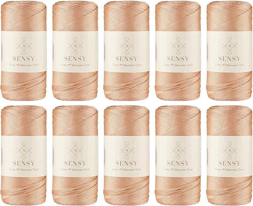 10 Skeins of Sensy Premium 2mm 251 Yards Polyester Rope 100% Polypropylene Cord by SSENSY
