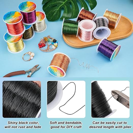 203 Feet Tarnish Resistant Copper Wires 24 Gauge/0.5mm Jewelry Craft Wires - Image 2