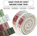 Craftido-20 Options-100% Cotton Jelly Roll Fabric Precut Strips - Image 5
