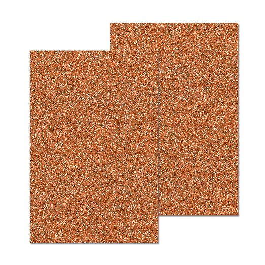 2 Pack 8'' x 12'' Glitter Orange Acrylic Sheet, 3mm Thick Acrylic Plexiglass by Unknown