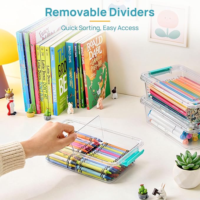 Vtopmart 8 Pack Clear Pencil Box - Image 3