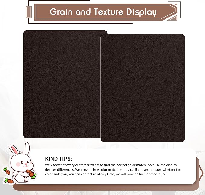 KING MOUNTAIN Leather Repair Patch, 2 Packs 9 x 11 Inches self Adhesive Leather - Image 2
