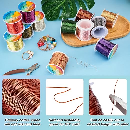 203 Feet Tarnish Resistant Copper Wires 24 Gauge/0.5mm Jewelry Craft Wires - Image 2