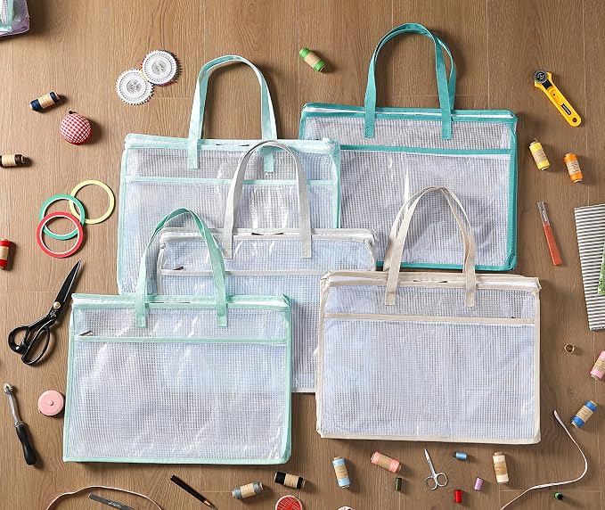 Qozary 5 Pcs Sew Project Bags for Quilting-A3 Sewing Craft Organizer Storage - Image 7
