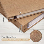 potricher Large Photo Album Self Adhesive 4x6 5x7 8x10 Pictures Linen Cover 80 - Image 5