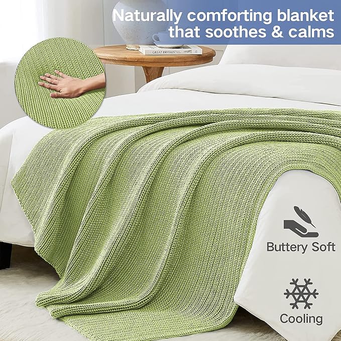 Guohaoi Knitted Weighted Blanket Kids No Beads Cooling Heavy Blanket, Home - Image 6