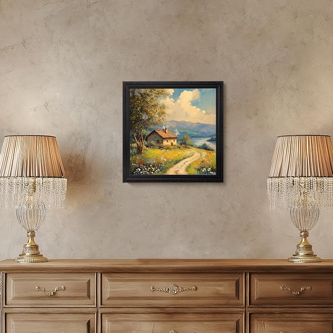 eletecpro 12x12 Vintage Picture Frame, Glass Cover, Wall Mount - Image 6