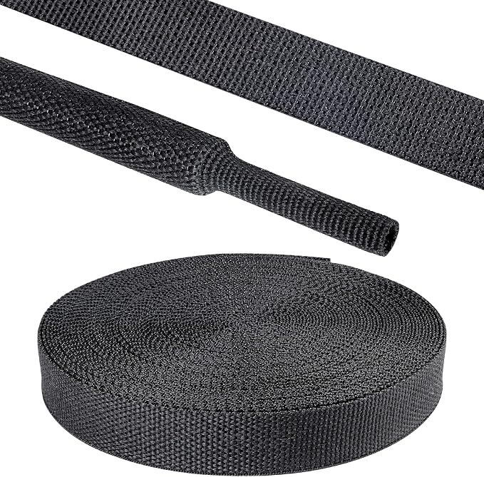 2 in 1 Heat Shrink Braided Sleeving Fabric Tubing-Ideal fit Irregular Shape by Sunnarepoon