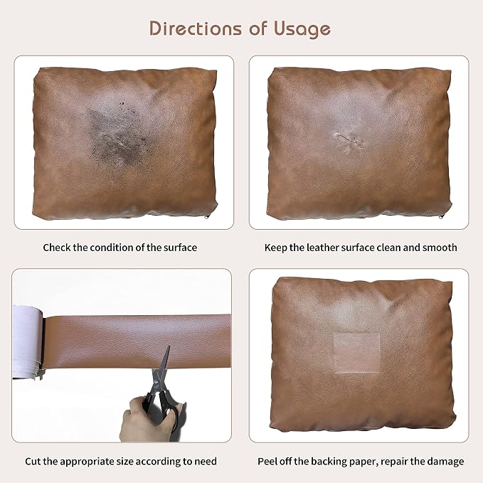 KING MOUNTAIN Leather Repair Patch, 4 x 63 Inches self Adhesive Leather Repair - Image 8