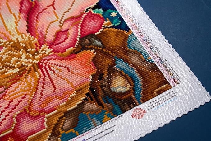 DIAMOND ART CLUB Whispers in Coral & Gold Diamond Painting Kit, Fun DIY Crafts - Image 7