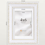 eletecpro 4x6 Vintage Picture Frame, Glass Cover, Horizontal or Vertical - Image 3