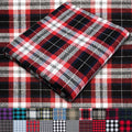 Pico Textiles 8 Yards Bolt Black Red White Tartan Plaid Flannel Fabric by PicoTextiles