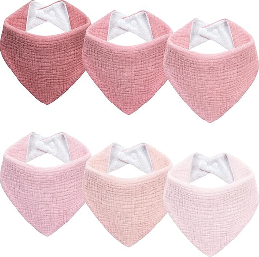 Muslin Baby Bibs Baby Drool Bandana Bibs for Baby Girls Boys Infant Newborn Toddler Drooling and Teething