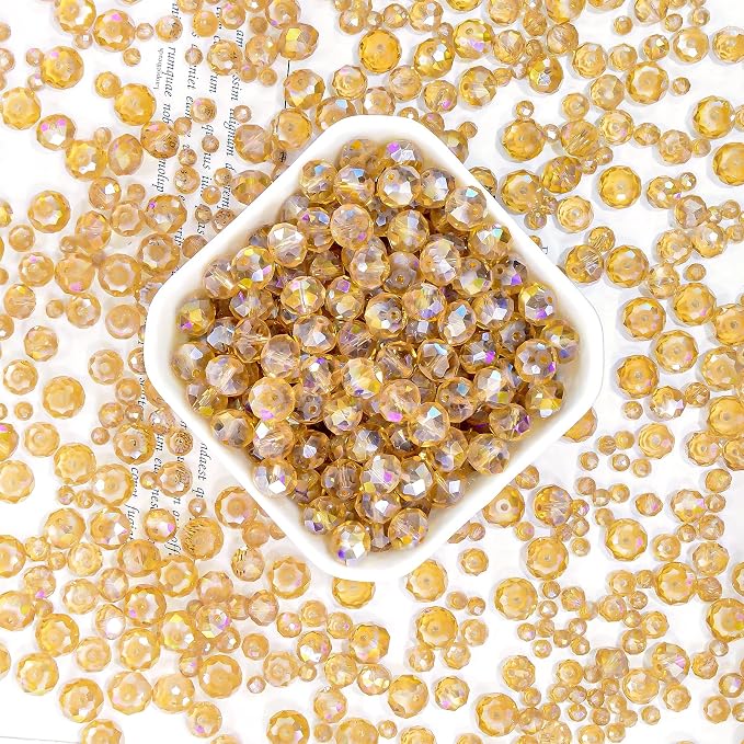 460Pcs 8mm Crystal Glass Beads for Jewelry Making Beads for Bracelets Necklace - Image 3