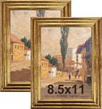 KTKDE 8.5x11 Picture Frame Set of 2, Ornate Vintage Gold Photo Frames 8.5 x 11 - Image 8