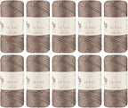 10 Skeins of Sensy Premium 2mm 251 Yards Sparkle Polyester Rope 90% by SSENSY