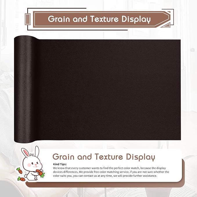 KING MOUNTAIN Leather Repair Patch, 12 x 60 Inches Self-Adhesive Repair Tape - Image 2