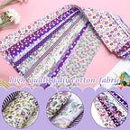 Hosuly 40 Pcs Purple Floral Jelly Fabric - Image 3