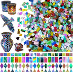 LITMIND 2800 Pcs Iridescent Stained Glass Mosaic Tiles – Assorted Colors - Image 7