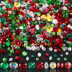 Christmas Glass Beads for Jewelry Making by OuMuaMua