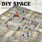 Dungeon Walls 40pcs 28mm Miniature RPG Terrain Modular System DND Terrain - Image 9