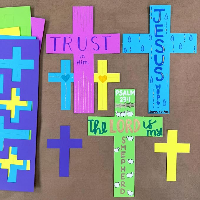 100 Pieces Cross Cutouts Happy - Image 2