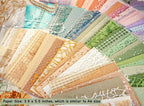 96 Sheets Textured Scrapbook Paper and Mesh Fabric Assorted Set - Image 4