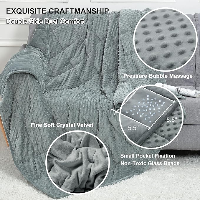 Alomidds Weighted Blanket, Luxury Velvet Weighted Blankets - Image 2