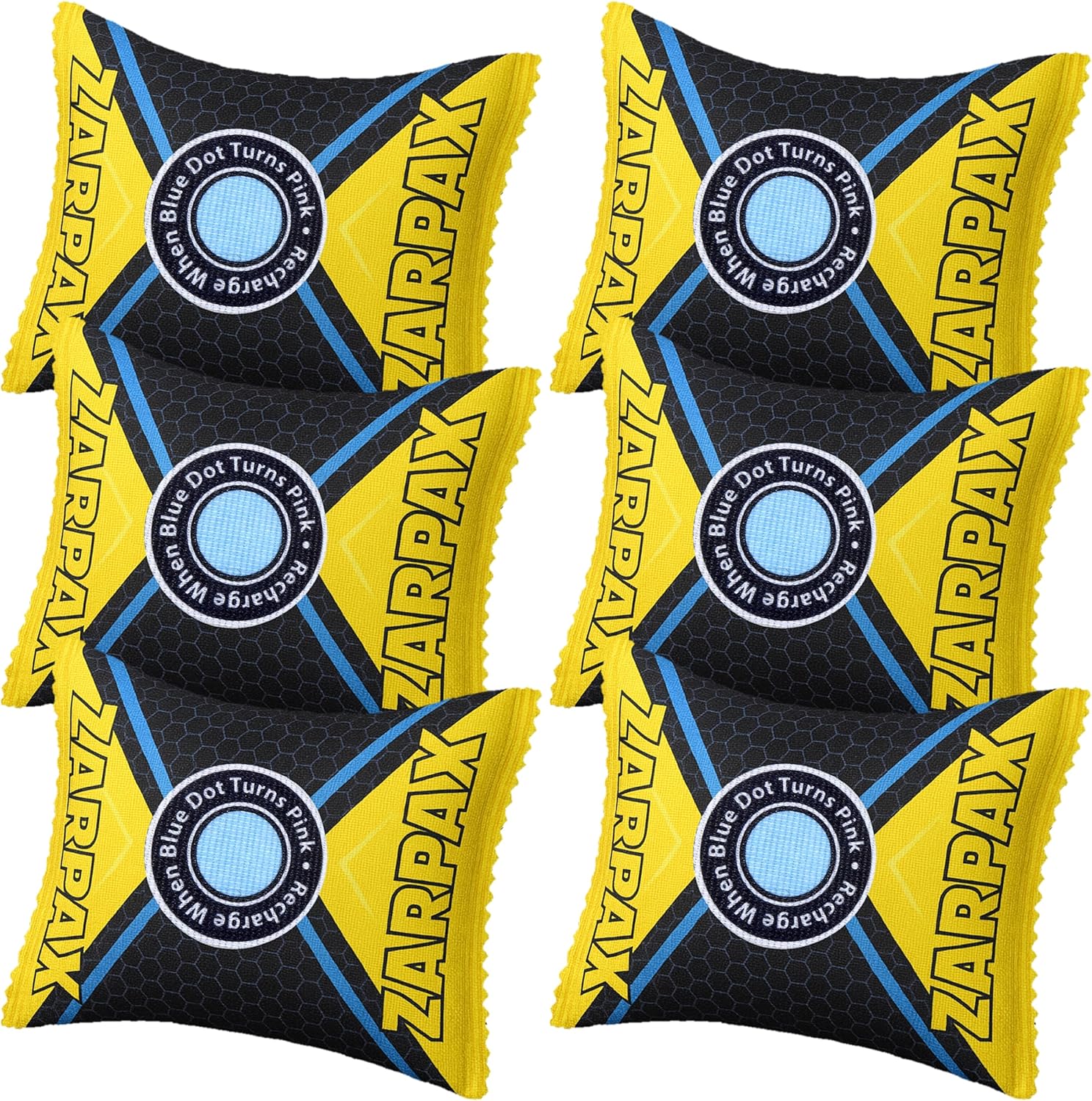 4.4 oz/125g Rechargeable Desiccant Packs Dehumidifier Bag - 6 Pack - Moisture Absorbers For Safes, Car, Bathroom, Storage - Moisture Remover Eliminates Humidity - Reusable Desiccant Bags